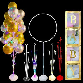1/2Set Balon Latex Titularul Balon cu Stand Coloana Baloane Accesorii de Duș pentru Copii Petrecere de Aniversare pentru Copii Decor Nunta Consumabile