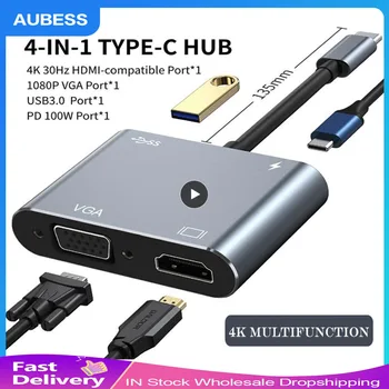 4K USB de Tip C pentru Laptop Docking Station Dual HD-MI Dual Screen Display Hub USB 3.0 Adaptor Dock Pentru HP DELL XPS Suprafață ThinkPad