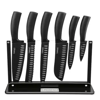 7-Bucată Non-Stick Marginea Colecție Set Tacamuri cu Suport din acryl Restaurant Furculiță Lingură furculiță set de cuțit Cuțit cuțit de Friptură set Cuch