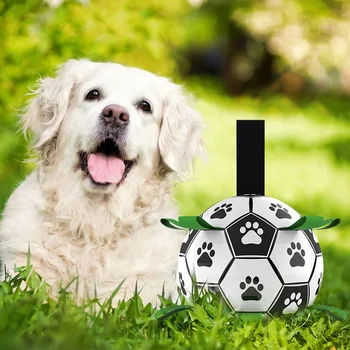 Câinele Corzi Jucarii Minge de Fotbal cu Bretele,Interactive Jucării Câine pentru Remorcher de Război,Catelul Cadouri,Câine Jucărie de Apă,Durabil Câine Bile