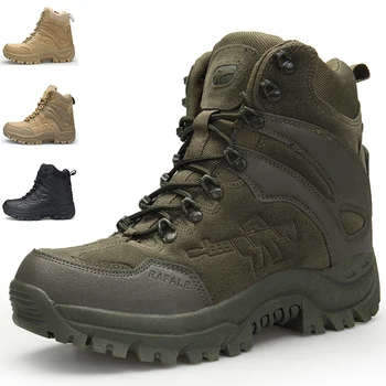 Drumeții Pantofi Barbati Outdoor Ghete Bărbați Militare De Iarnă Lucru Adidași Anti-Alunecare Tactice Cizme De Vânătoare, Alpinism Pantofi Om Antrenament