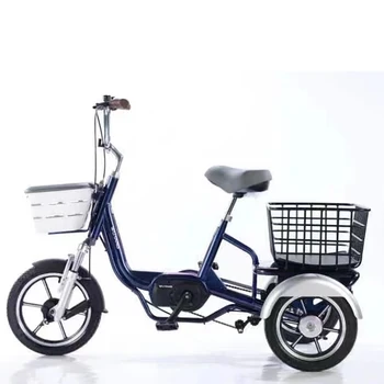 Electrică asistată de biciclete cu trei roți montat la Mijlocul energie electrică asistată de mobilitate de călătorie baterie de litiu de marfă Tricicleta