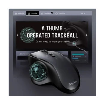 Jeleu Pieptene Reîncărcabilă Trackball-ul Mouse-ul Bluetooth+2.4 G Dual Mode Mouse-ul fără Fir pentru PC, Mac Calculator, Laptop, Tableta Gamer Mause