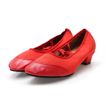 Panza Adult Pătrat Pantofi de Dans în aer liber latino-Salsa Dans Pantofi de Cauciuc Talpă Moale Dans Modern Fabrica de Pantofi Directe Negru 3cm