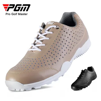 PGM Pantofi de Golf pentru Bărbați Impermeabil Respirabil Rezistent la Alunecare Adidasi Sport în aer liber Bocanc Stil de Golf Formatori Negru / Maro XZ017