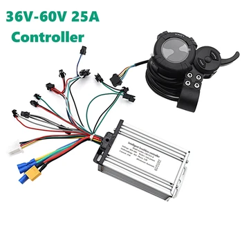 Scuter Electric 36V-60V 25A Controler Brushless+36V-72V MA01 Display LCD timp De 6 Tub Universal Controller
