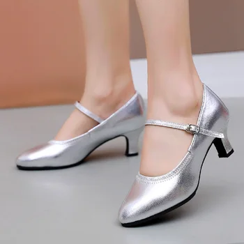Standard de dans pantofi pentru femei tocuri inalte pantofii de dans pentru femei 3/5cm doamnelor pantofi de tango femei deget de la picior închis dans latino