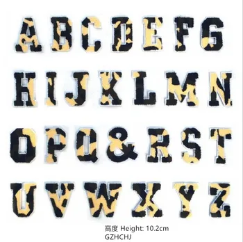 10 buc Prosop Alfabetul patch-uri Brodate coase pe Motiv de moda Aplicatiile pălărie sac de pantof copii numele decor tesatura de reparații accesoriu