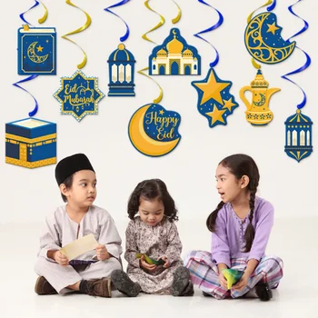 10buc/pandantiv Ramadan Spirală Pandantiv Islamice Musulmane Petrecere de Vacanță Ușă și Fereastră Decor Pandantiv Cadouri de Vacanță