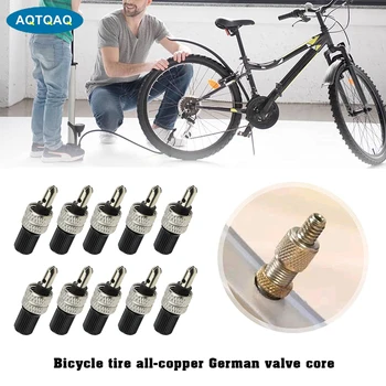 10buc/Set Germania Tip Biciclete Valve Core Set Compatibil cu Lemn Dunlop olandez de Biciclete Anvelope de schimb de Cupru, de Argint, Piese de Bicicletă