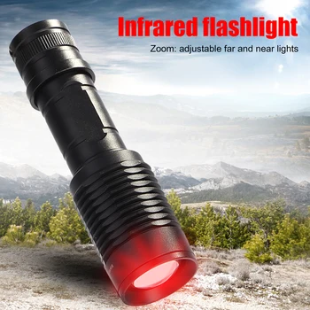 10W 850nm Viziune de Noapte cu Zoom Lanterna LED-uri Infraroșu în aer liber Vânătoare IR Lanterna Lanterna Lanterna Impermeabil Lampă Spot