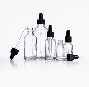 12pcs/Lot 30CC Sticlă Clară Dropper Sticla de 30ml Ser de Par Sticla Cosmetice Recipiente Pentru Ulei Esential de Toner Parfum