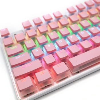 1Set Dublă PBT Keycap 104 Taste Transparente Taste OEM Profil pentru RGB Tastatură Mecanică