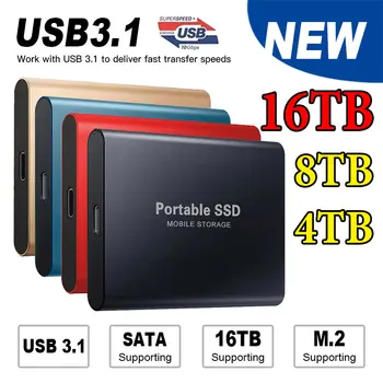 1TB Portable SSD de 2 tb Extern Solid state Drive de 500GB de Mare Viteza Hard Disk Extern M. 2 USB 3.1 Interfață de Stocare pe disc