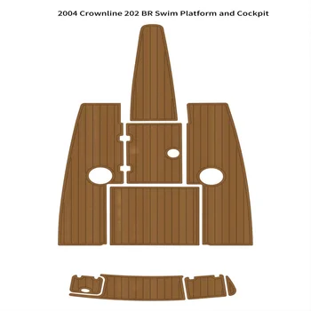 2004 Crownline 202 BR Platforma de Înot Pilotaj Barca Spuma EVA Podea din lemn de Tec Pad Mat