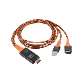 2021 CALD Portabil Dimensiune Nailon Împletitură de Sârmă USB Feminin compatibil HDMI de sex Masculin HDTV Cablu Adaptor Suport Tip C Cablu Lightning
