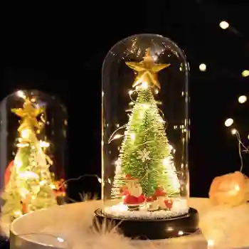 2023 din Sticlă pentru Pomul de Crăciun cu Lumini de Moș Crăciun Crăciun Fericit Decor pentru Acasă de Crăciun Cadou de Crăciun 2024 Anul Nou