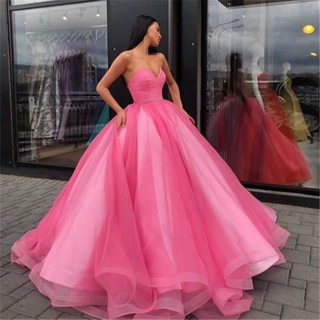2023 Elegant Roz Dragă Prom Rochii Strapless Rochie De Minge Femei Fără Mâneci Petrecere De Seara, Rochii De Absolvire Vestidos De Gala