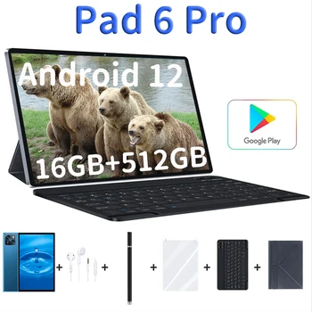 2023 Pad 6 Pro Tabletă Android De 10.1 Inch HD 16G+512GB Global Tablette Pentru Laptop 5G Dual SIM Card sau WIFI Google Play Tablete PC