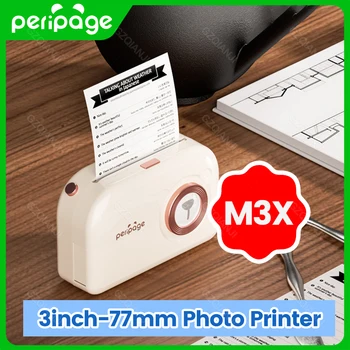 2023 Peripage Oficial A3X Printer 77mm Termică de 3 inch Foto Portabile, fără Fir, Filtru cu Autocolant Note Rola de Hartie Cadou de Ziua de nastere
