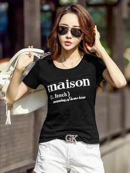 2023 Vara Tricouri Femei Moda de Imprimare Bumbac Maneca Scurta Top T-shirt pentru femeie Pierde O-Gât-coreean Streetwear Topuri