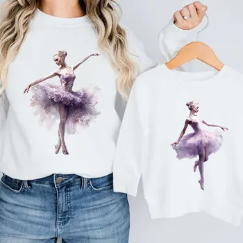 2024 de Femei T-Shirt de Balet, Dans Grafic de Imprimare Personalizate, Echipa de Dans Îmbrăcăminte de Modă T-Shirt Femme Vara O-Neck cămașă Topuri