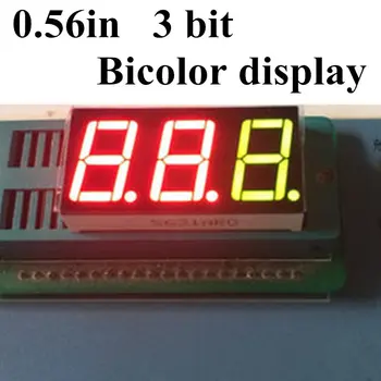 20buc 0,56 în ROȘU/VERDE BICOLOR 3 cifre LED 0.56 inch digital tub cu 7 Segmente cu Catod Comun, 3 Digital cu LED-uri de Afișare