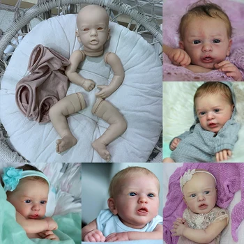 20inch Aleyna Renăscut Baby Doll Kit Populare Fata draguta Real Soft Touch Renăscut Kituri Diy Păpușă Jucărie Picătură de Cumpărături