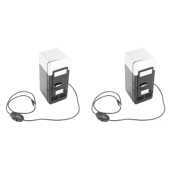 2X USB Mini-Frigider la Rece Picătură Shpping Congelator USB Mini Frigider Portabil Mic de Sodiu Mini Frigider Pentru Masina Negru