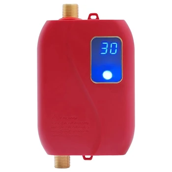 3000W Montat pe Perete Instant de Apă Caldă Încălzire Cu LED-uri Pentru Spălare de zi cu Zi NE Plug (Roșu)