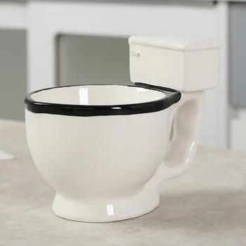 300ml Noutate Ceașcă de Cafea Creative Toaletă Cana Ceramica de Cafea Ceai Lapte Cupa de inghetata Cana de Apa de Cadouri Haioase de Craciun Pentru Prieteni