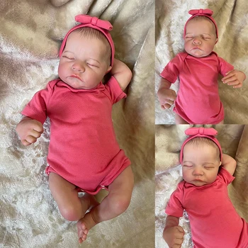 49CM Levi Bebe Papusa Reborn Copil de Dormit Populare Realiste Corp Moale Mână-Pictura de Păr Drăgălaș Baby Doll Bonecas Bebe Fotografii Reale