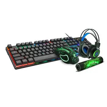 4buc/Set IMICE Tastatură de Gaming Ergonomic RGB lumina de Fundal Plug Play Accesorii de Calculator Tastatura cu Fir USB Mouse-ul