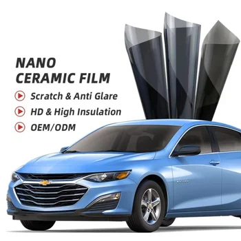 50cmX3m de Înaltă Calitate Nano Ceramic Film Izolație Termică de Sticlă Auto, Folii IR90% UV99% Soare Fereastra Nuanțare Autocolant Piele
