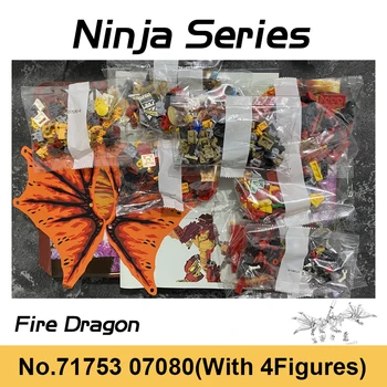 563pcs Ninja Seria Sezonul 16 Kai Dragon de Foc Blocuri Compatibil 71753 Flacără Dragon Mech Cărămizi Jucarii Pentru Baieti Cadouri
