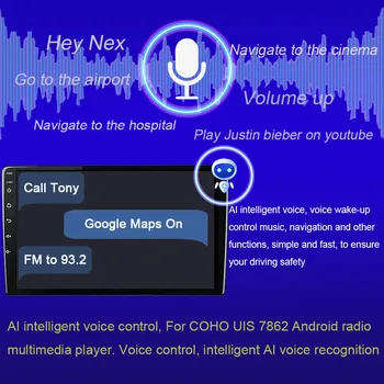 AI voce inteligent de control, Pentru COHO UIS 7862 Android radio player multimedia. Control vocal, AI inteligent de recunoaștere a vocii