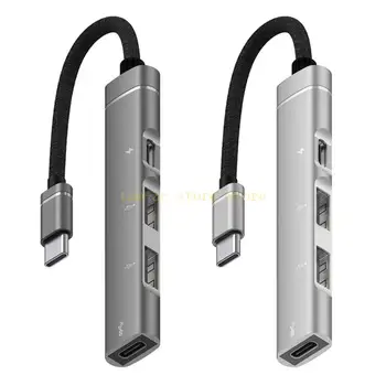 Aluminiu Tip C pentru Hub USB Convertor USB Dispozitive de Tip C Port Perfect pentru Birou, Scoala,Pe Utilizarea de Călătorie D0UA
