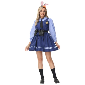 Anime Judy Polițist Costum pentru Femei Adulte Petrecere de Halloween Iepure de Poliție Femeie Cosplay Uniformă