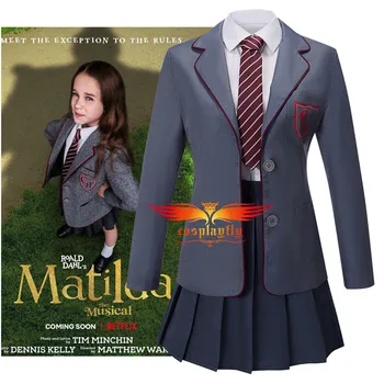 Anime Muzical Rock Roald Dahl Matilda Cosplay Costum pentru Femei XS-XL Școală Uniformă JK Fusta, Cravata, Costume de Halloween