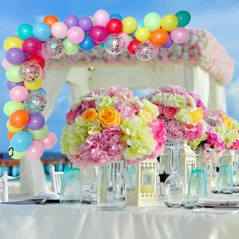 Balon colorat cununa beach party decor mixt balon de culoare lanț de partid scena layout