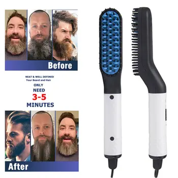 Barba Îndreptat pentru Bărbați mai Repede Încălzit Tehnologia Ionic Barba Îndreptare Pieptene Electric Portabil pentru Bărbați Styling Păr Perie