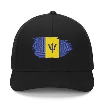 Barbados Steag Brodat Hat Mens Pentru Femei Sport Baseball Hat Ochiurilor De Plasă Respirabil De Vară Parasolar Pălării Personalizate Capace Logo-Ul