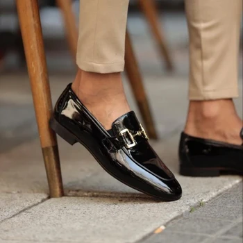 Barbati Pantofi de Nunta Negru din Piele Rotund Toe Dantela-up de Afaceri Formale Pantofi Handmade Dimensiune 38-46