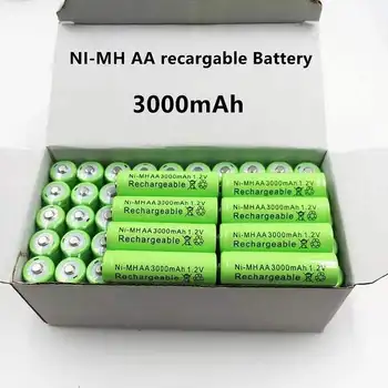 Baterii rechargeables, pré-chargées 1.2 V AA 3000 mAh NI-MH