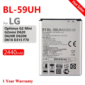 BL-59UH 2440mah BL 59UH de ÎNLOCUIRE a BATERIEI Pentru LG G2 mini D620 D410 BL59UH G2mini Baterie de Înaltă Calitate Batteria+Numărul de Urmărire