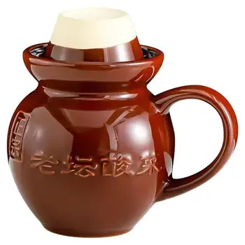 Borcan cu murături în Formă de Cană Ceramică cu Apă Cana de Lapte Cana Biroul de Acasă de Cafea Cana de Apa Cana cu Capac