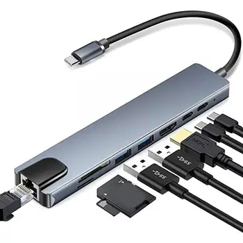 C USB HUB Tip C Adaptor USB de C La HDMI 4K Super Viteza Porturi Stația de Repede 2.0 PD USB 3.0 USB-C de Andocare de Transfer de Încărcare Dat J4Z2