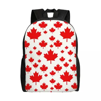 Canada Frunze de Arțar Steag Stema Rucsac pentru Barbati Femei Colegiul Elev de Școală Ghiozdanul se Potrivește 15 Inch Laptop Genti