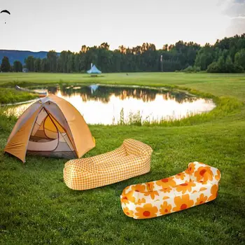 Canapea Gonflabila Pentru Camping Portabil Canapea Scaun Șezlong Gonflabile Scaun De Plajă Convenabil Impermeabil, Umplut Cu Aer Gonflabile