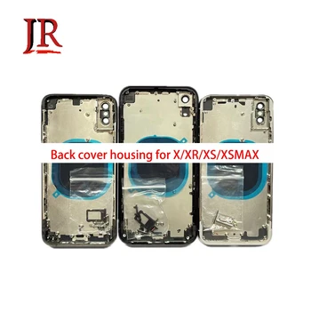 Carcasa Pentru iPhone X Xs Max Xr Spate Baterie Usa de Sticla cu Mijlocul Șasiului SIM Tray Parte Piese Cheie